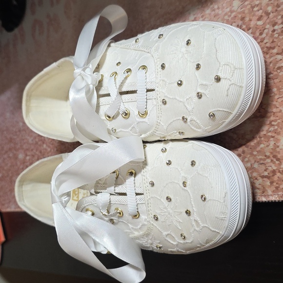 Kate Spade x Keds Champion White Lace with Rhinestones - Rare - Picture 1 of 12